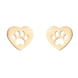 2/$30 Paw Print Heart Earrings Women’s Studs New